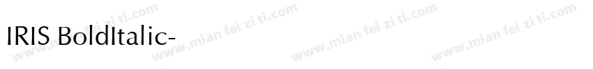 IRIS BoldItalic字体转换